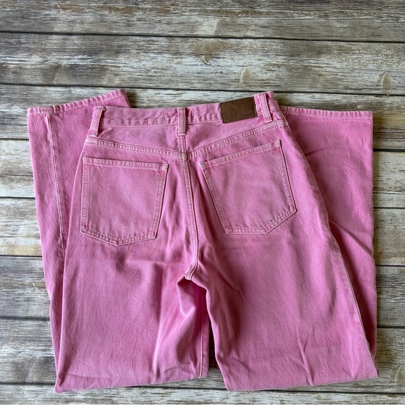 New NWOT Madewell Baggy Straight Jeans Retro Pink Sz 25 - Picture 7 of 10